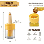 2-in-1 Oil Dispenser Bottle with Silicone Brush