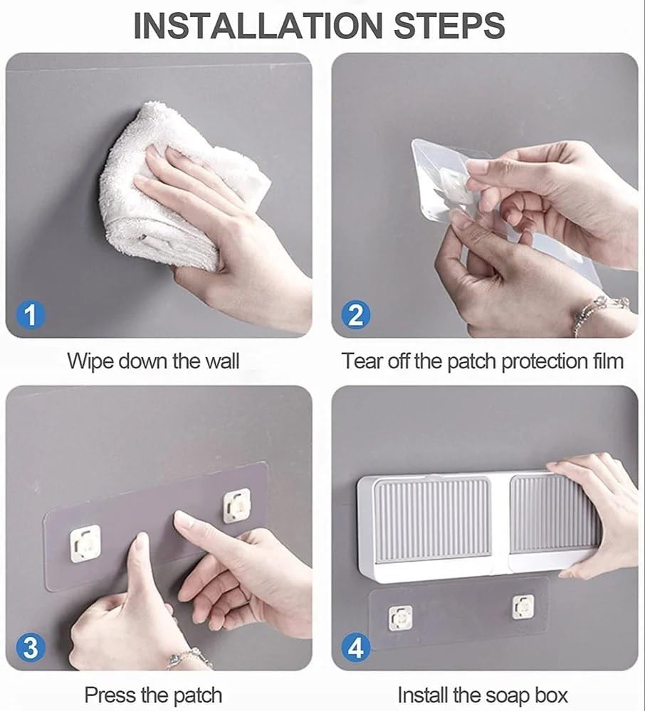 Wall Mounted Clamshell Soap Holder with Cover