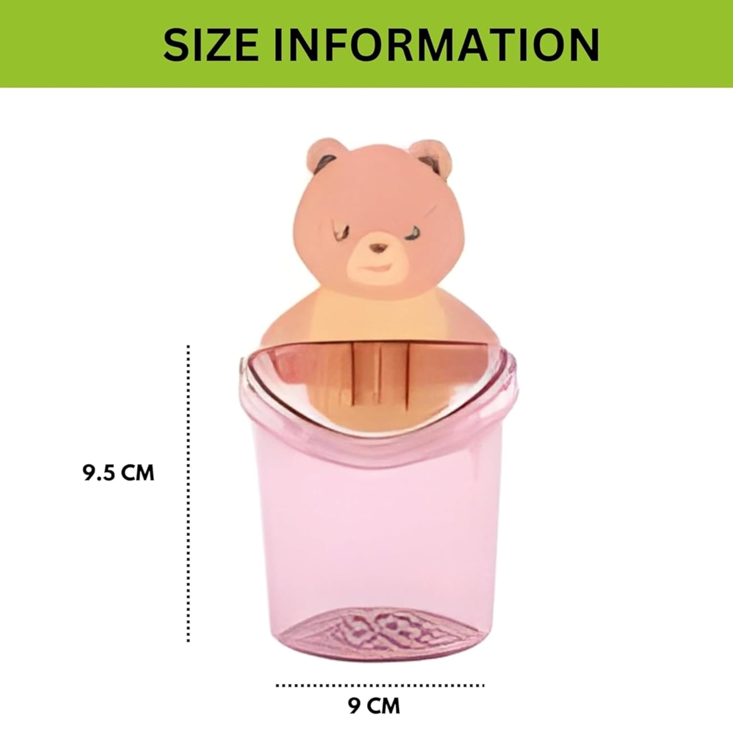 Teddy Bear Self-Adhesive Toothbrush Holder Set of 3