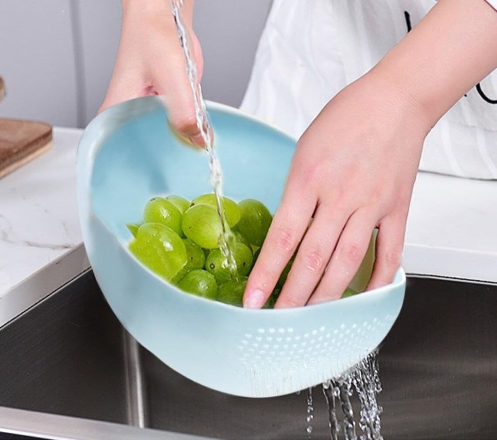 Rice, Fruits, Vegetable Washing Bowl and Strainer