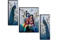 Radha Krishna UV Textured Wall Painting Set of 3