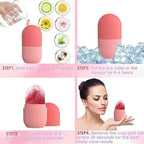 Facial Ice Roller & Silicone Ice Cube Tray Set