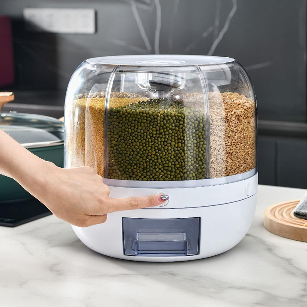 6 Grid Rotating Food Dispenser