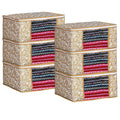 Set of 6 Non-Woven Saree Cover Storage with Transparent Window
