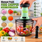 650ml Hand Press Food Chopper with Stainless Steel Blades