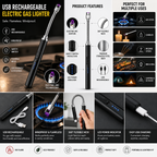 USB Rechargeable Electric Gas Lighter
