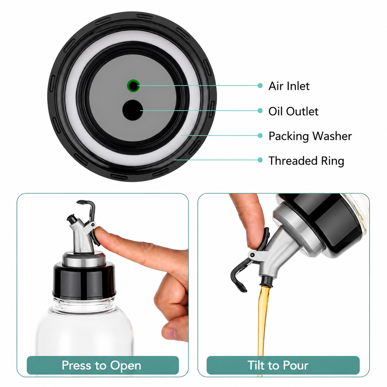 Leakproof Kitchen Oil Dispenser – 1000ml