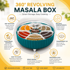 Premium 360° Revolving Masala Box, Kitchen Spice Organizer