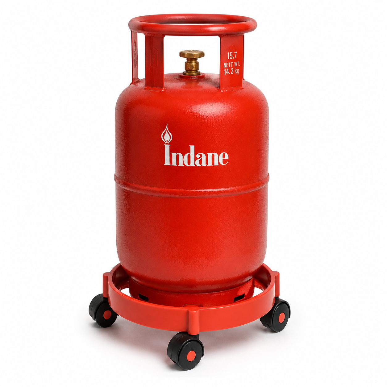 Gas Cylinder Trolley Plastic (Round) with Wheels