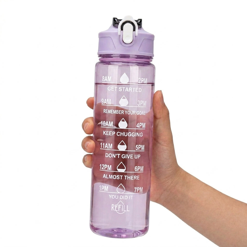 1L Motivational Time Marker Water Bottle