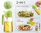 Oil Sprayer & Dispenser Bottle for Kitchen - 500ml 2-in-1