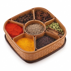 7-in-1 Square Spice Jar & Masala Box Storage Set