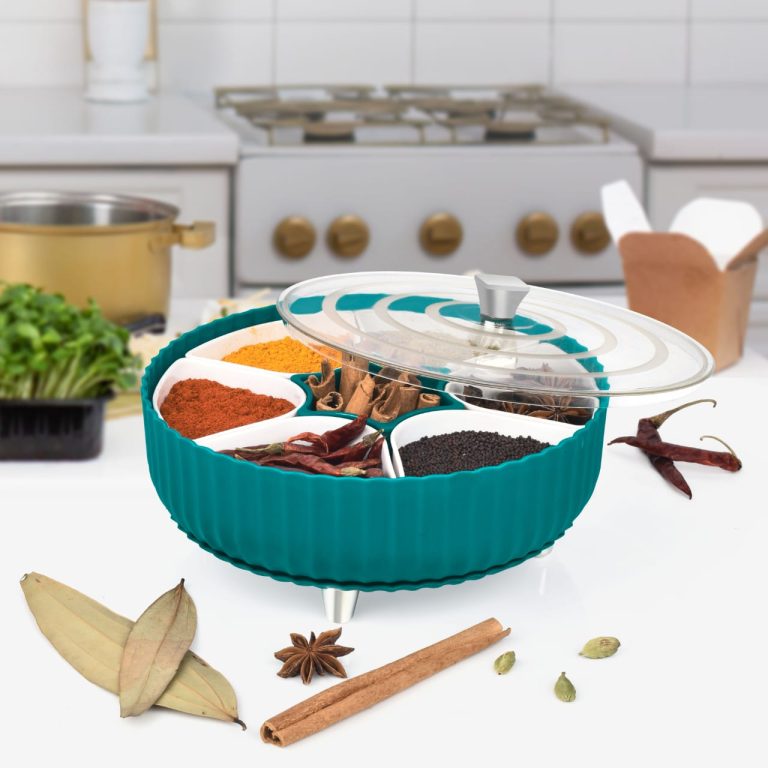Premium 360° Revolving Masala Box, Kitchen Spice Organizer