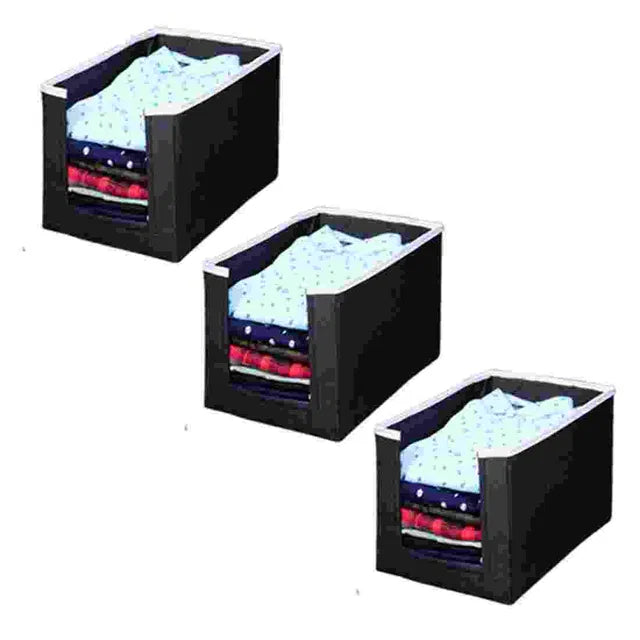 Foldable Shirts and Clothing Organizer Stackers (Pack of 3)