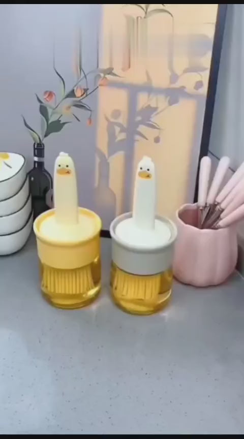 2-in-1 Oil Dispenser Bottle with Silicone Brush