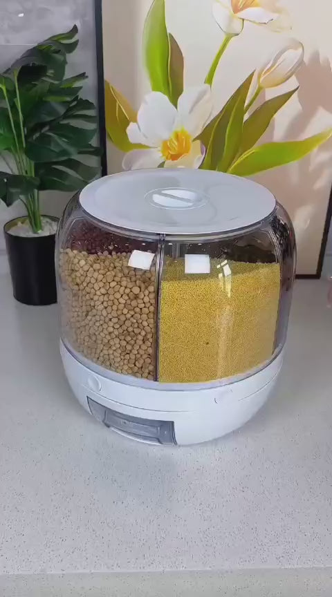 6 Grid Rotating Food Dispenser