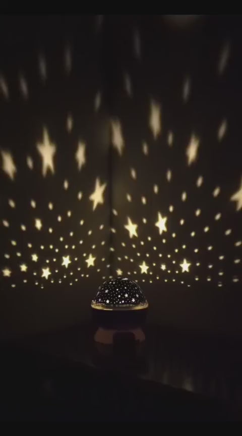 360° Rotating Galaxy Star Projector Night Lamp with USB Power