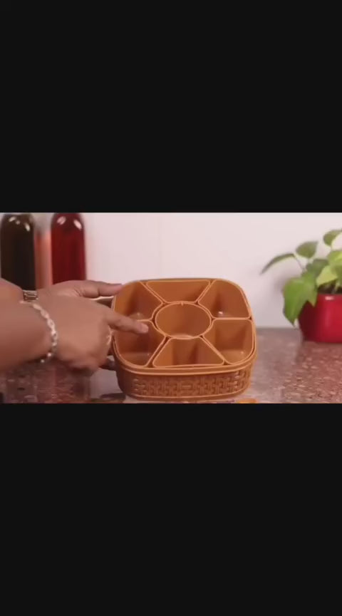 7-in-1 Square Spice Jar & Masala Box Storage Set